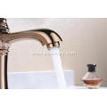 Rose Gold Single Hole Handle Vintage Basin Faucet